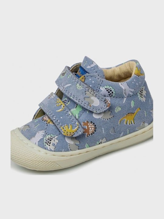 NATURINO - Cocoon VL - Blue Dino Suede - Two Giraffes Children's Footwear
