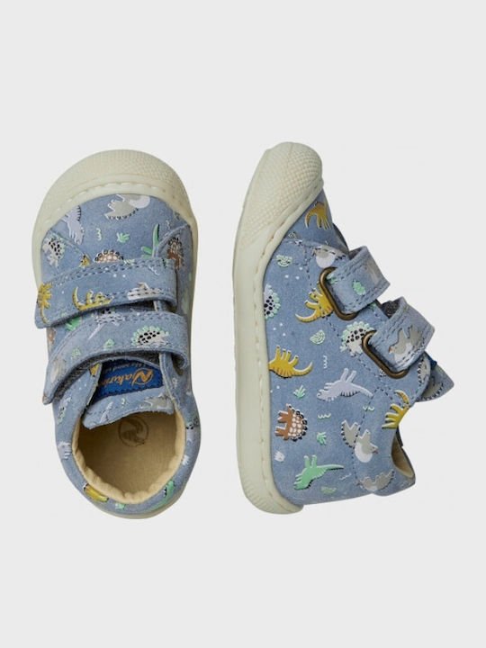 NATURINO - Cocoon VL - Blue Dino Suede - Two Giraffes Children's Footwear