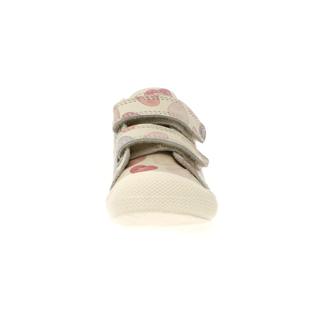 NATURINO - Cocoon VL - White Hearts - Two Giraffes Children's Footwear
