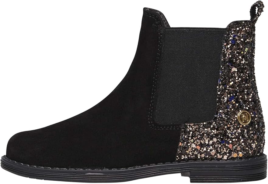 NATURINO - Derino - Suede Black/Glitter - Two Giraffes Children's Footwear