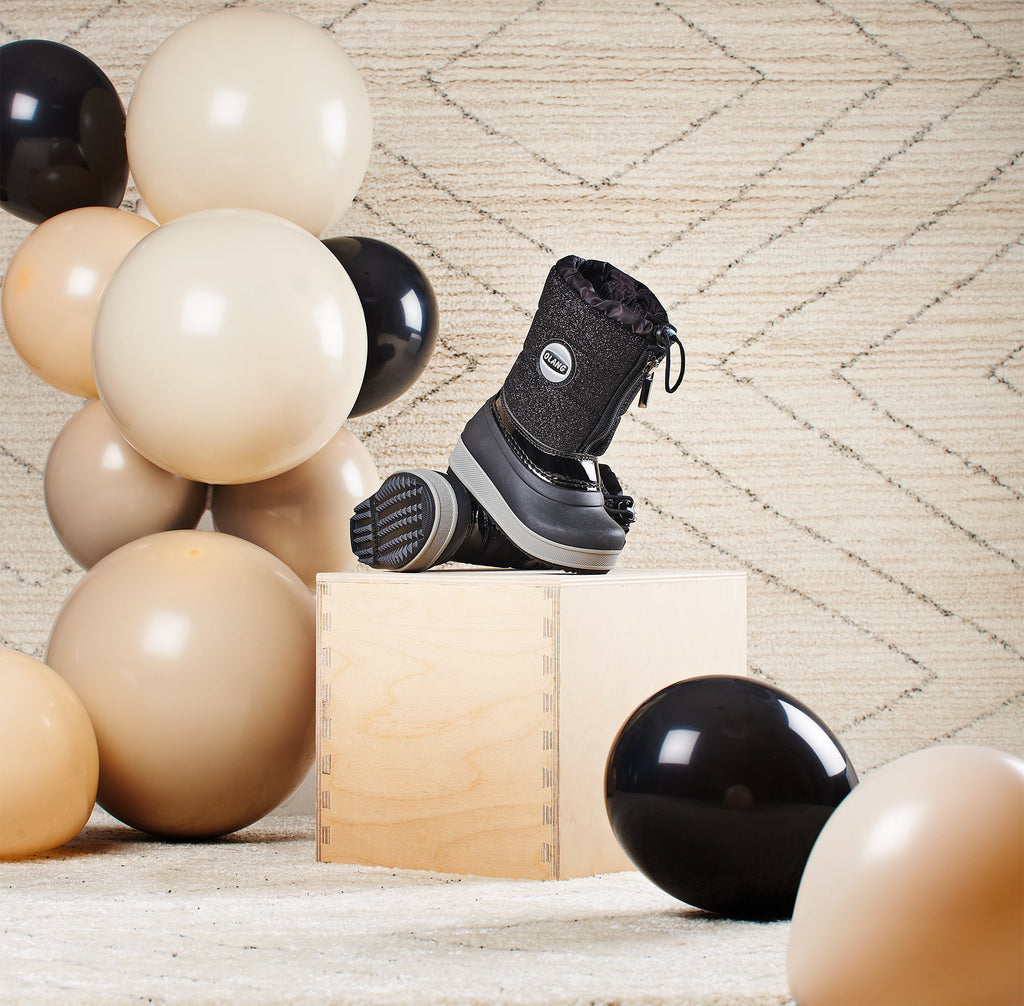 OLANG Bingo Lux Nero Shimmer - Two Giraffes Children's Footwear