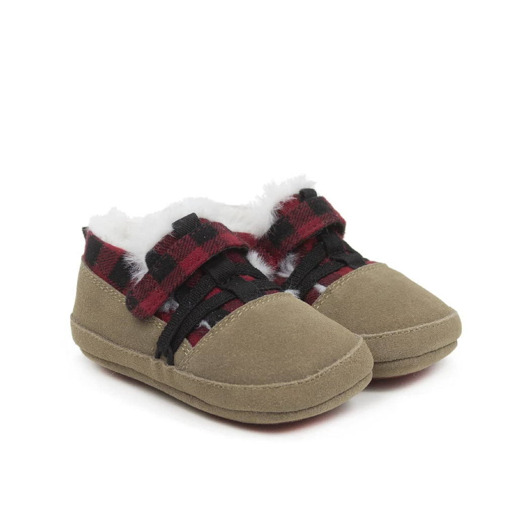 ROBEEZ - Blake First Kicks Rust/Plaid - Two Giraffes Children's Footwear