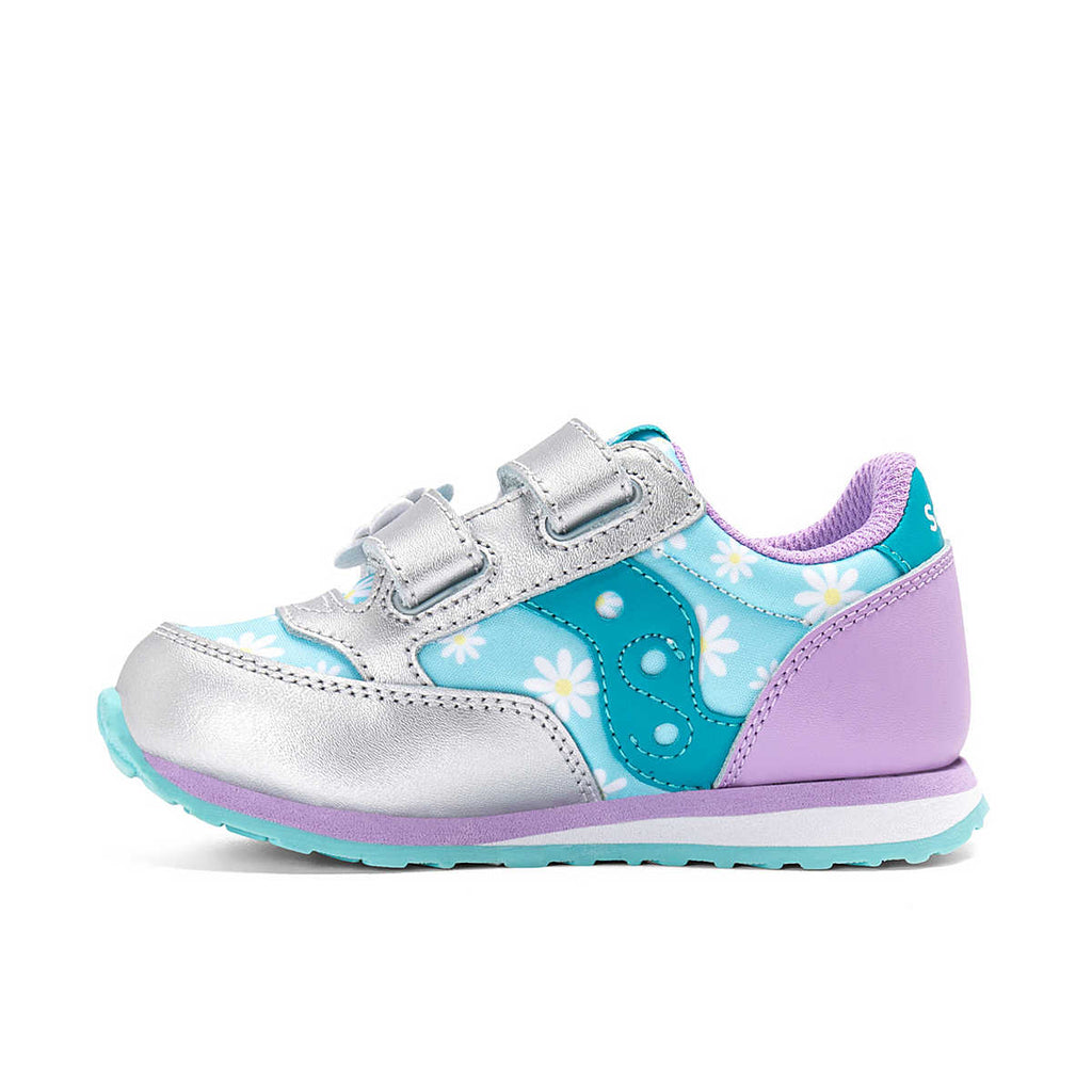 SACUONY - Baby Jazz Sneaker - Silver/Teal - Two Giraffes Children's Footwear
