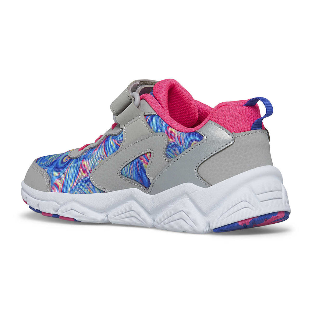 Saucony - Big Kid's Flash A/C 3.0 Sneaker - Grey/Pink/Blue - Two Giraffes Children's Footwear