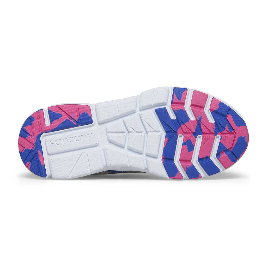 Saucony - Big Kid's Flash A/C 3.0 Sneaker - Grey/Pink/Blue - Two Giraffes Children's Footwear