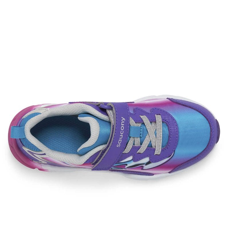 Saucony - Big Kid's Flash A/C 3.0 Sneaker - Teal/Purple/Chrome - Two Giraffes Children's Footwear
