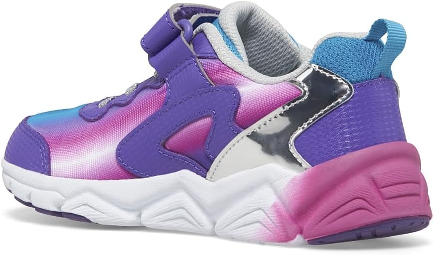 Saucony - Big Kid's Flash A/C 3.0 Sneaker - Teal/Purple/Chrome - Two Giraffes Children's Footwear