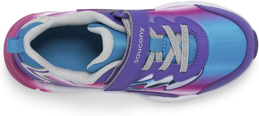 Saucony - Big Kid's Flash A/C 3.0 Sneaker - Teal/Purple/Chrome - Two Giraffes Children's Footwear