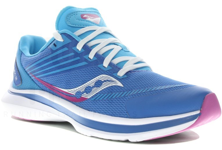 SAUCONY - Big Kid's Kinvara 12 Sneaker, Blue/Purple - Two Giraffes Children's Footwear