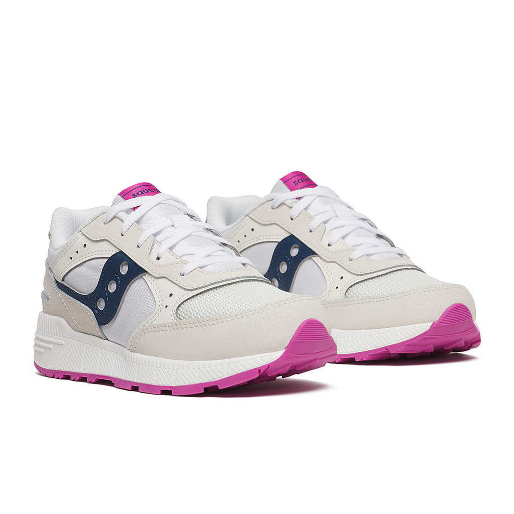 SAUCONY - Eclipse kids - White//Navy/Pink - Two Giraffes Children's Footwear