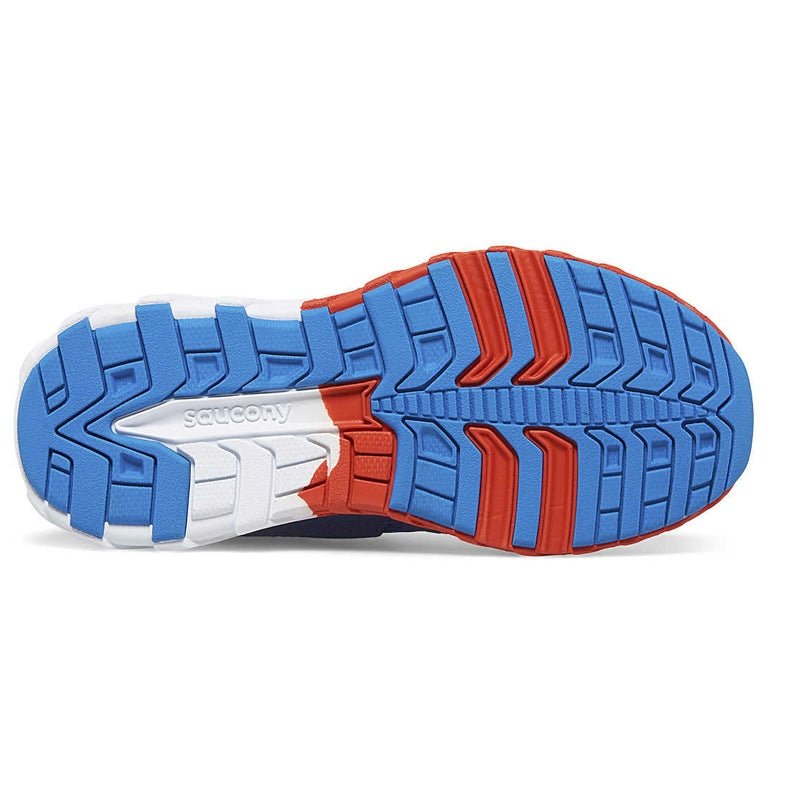 SAUCONY - Wind 2.0 A/C Sneaker - Blue/Red - Two Giraffes Children's Footwear