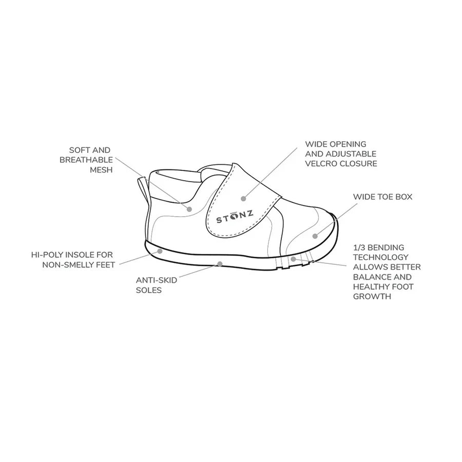 STONZ - Cruiser, Black - Two Giraffes Children's Footwear