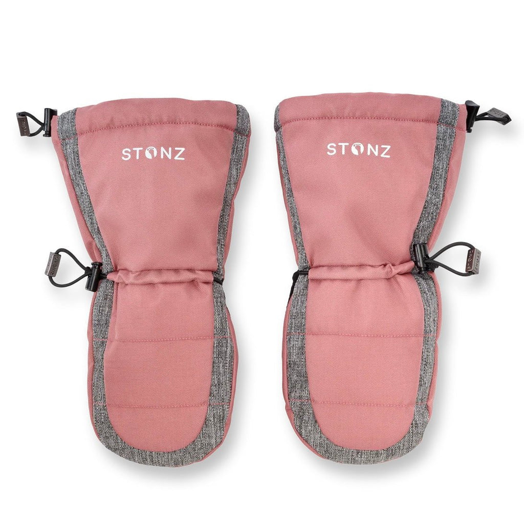 STONZ - Snow Mitt Kid - Easy - on, Insulated, Waterproof Mittens - Dusty Rose - Two Giraffes Children's Footwear