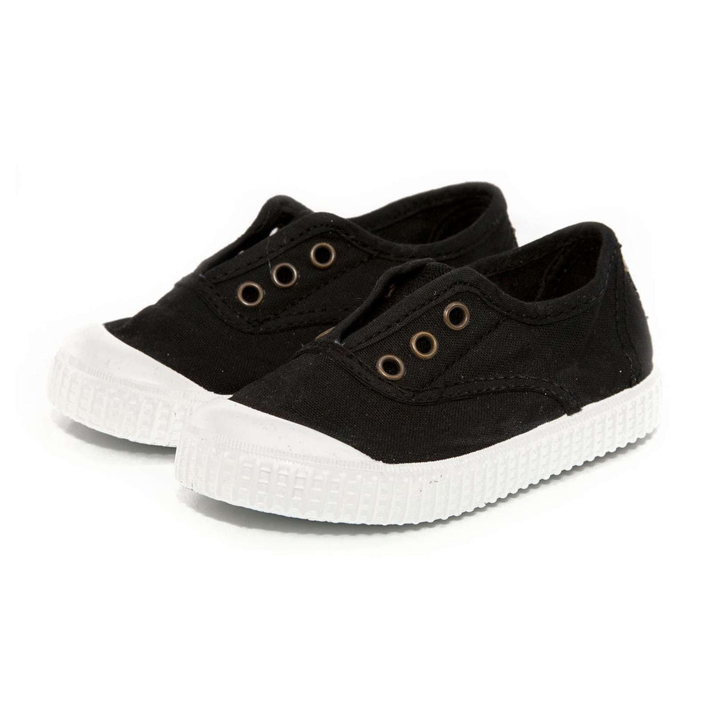 VICTORIA - 1915 INGLESA ELASTIC CANVAS DREC - NEGRO/BLACK - Two Giraffes Children's Footwear