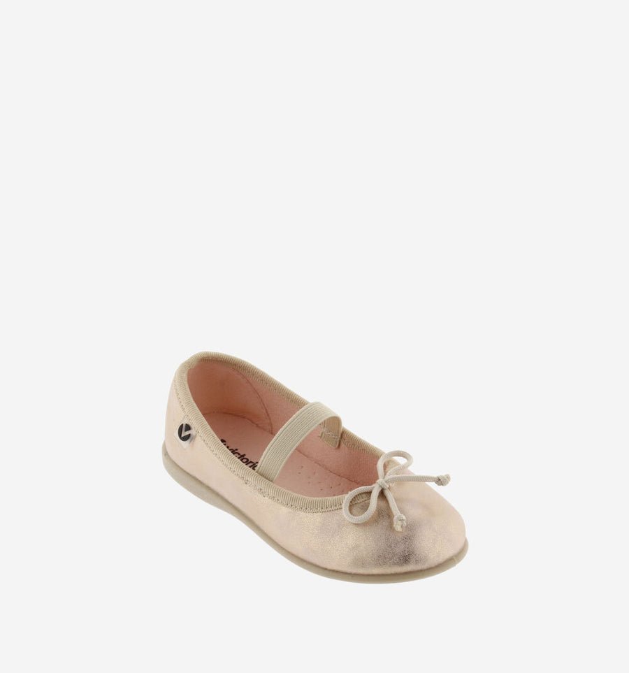 VICTORIA - HADA BALARINA SHINY - NUDE - Two Giraffes Children's Footwear