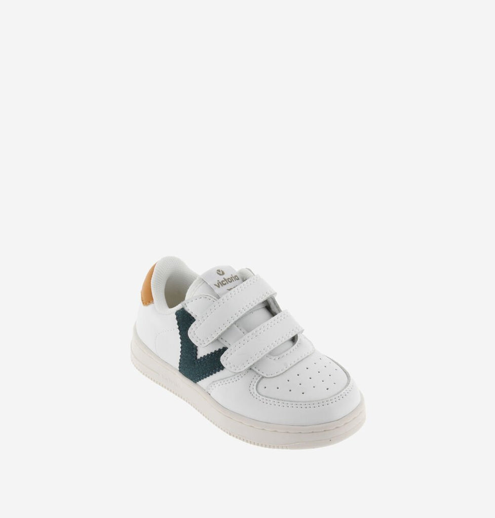 VICTORIA - Tiempo Effecto - White/Green - Two Giraffes Children's Footwear