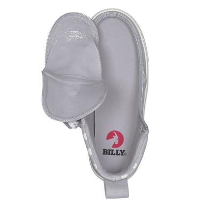 BILLY FOOTWEAR - Kid's Grey Polka Billy Classic Lace Highs - Two Giraffes Children's Footwear