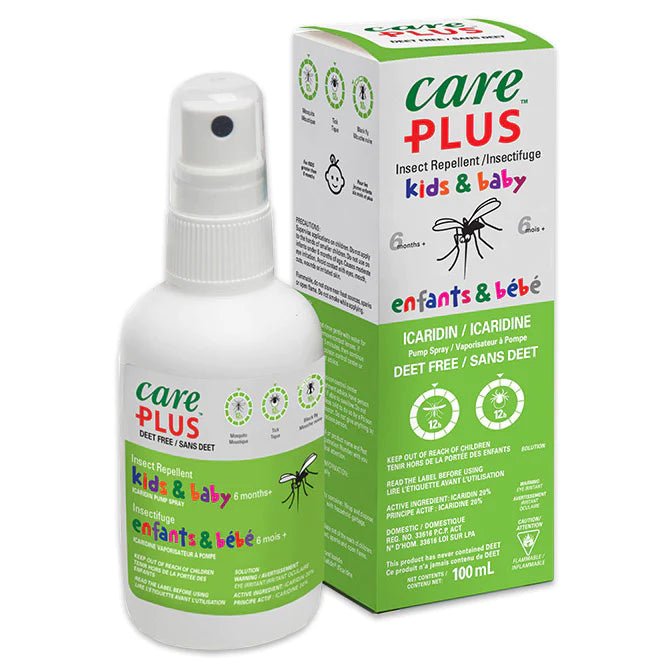 Care Plus - Kids Icaridin 20% Insect Repellent Pump Spray 100mL - Two Giraffes Children's Footwear