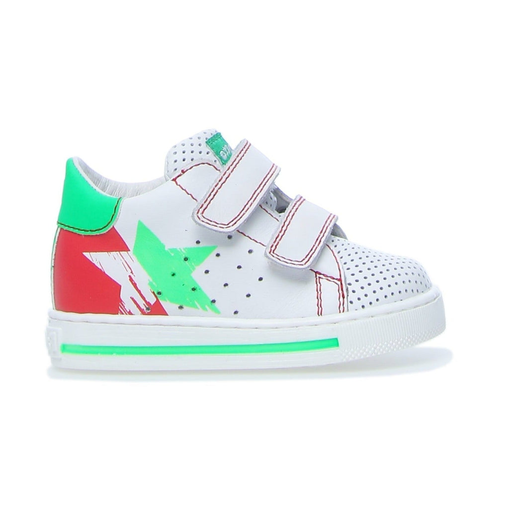 Falcotto - Edige VL - White/Red/Green - Perforated - Two Giraffes Children's Footwear