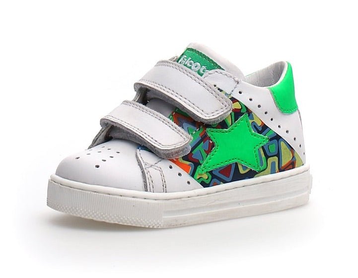 Falcotto - Ilar - White-Neon Green - Two Giraffes Children's Footwear