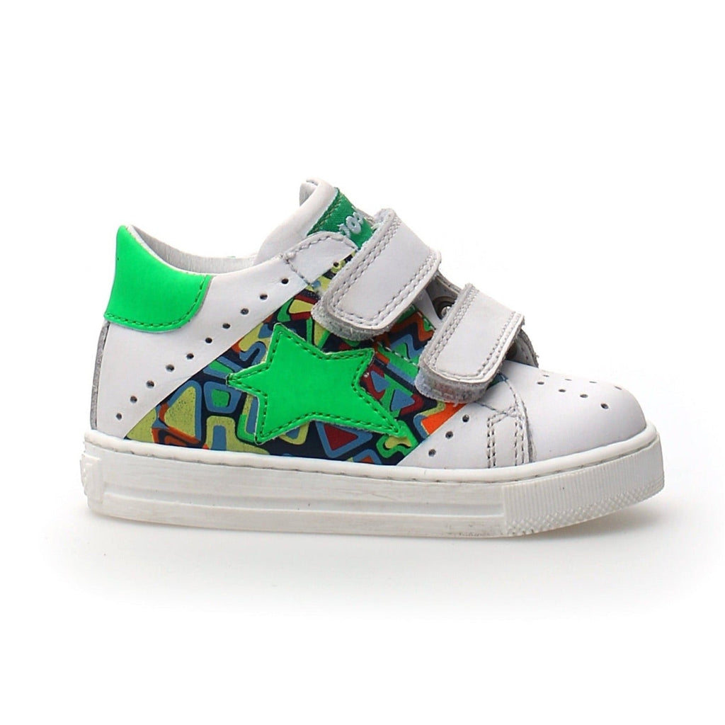 Falcotto - Ilar - White-Neon Green - Two Giraffes Children's Footwear