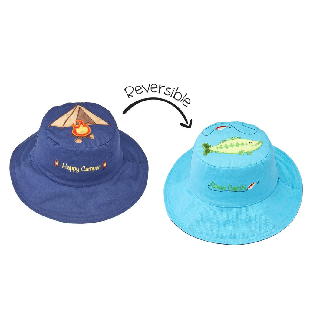 FLAPJACKKIDS - Kids UPF50+ Sun Hat - Tent/Bass - Two Giraffes Children's Footwear