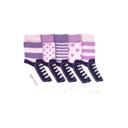 FRIDAY SOCK CO. - Baby Purple & Lilac Shoe Socks - Two Giraffes Children's Footwear