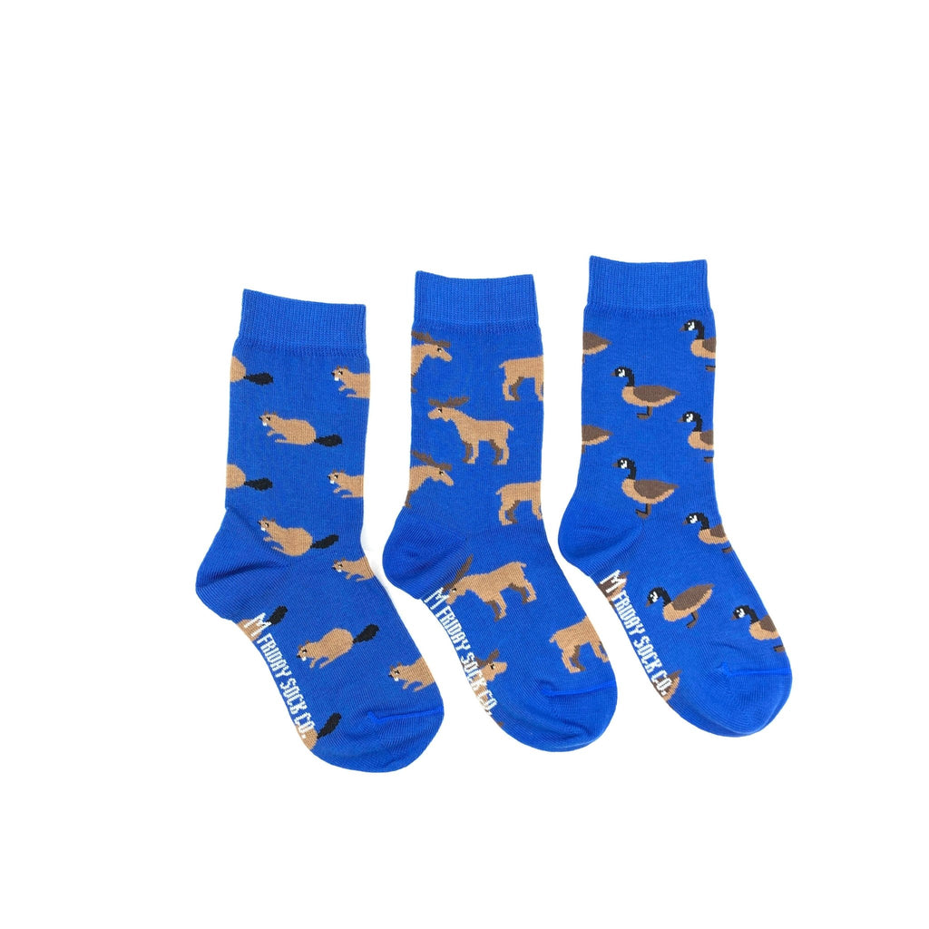 FRIDAY SOCK CO.- Kid’s Beaver, Moose, & Goose Socks - Two Giraffes Children's Footwear