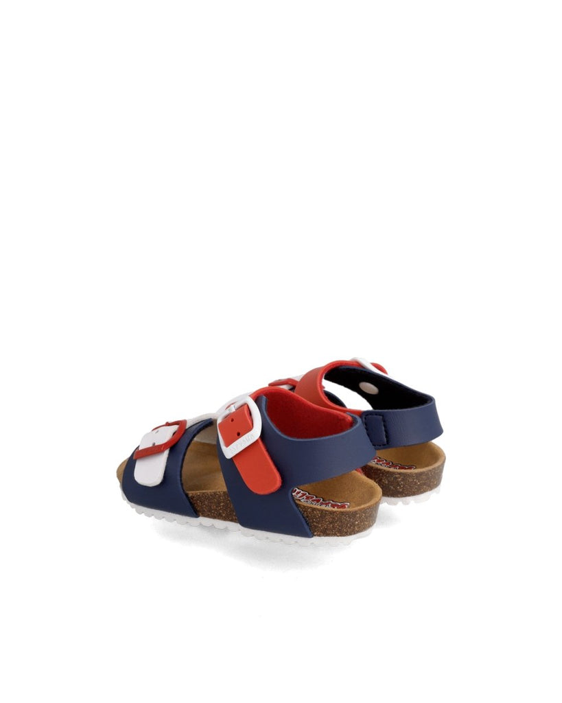 Garvalin - Bio Sandal- Azul Marino Navy/Red/White - Two Giraffes Children's Footwear