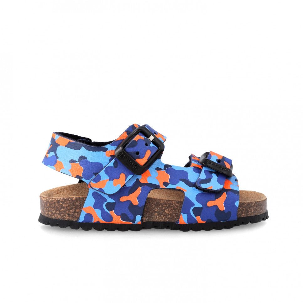 Garvalin - Bio Sandal - Blue Camo - Two Giraffes Children's Footwear