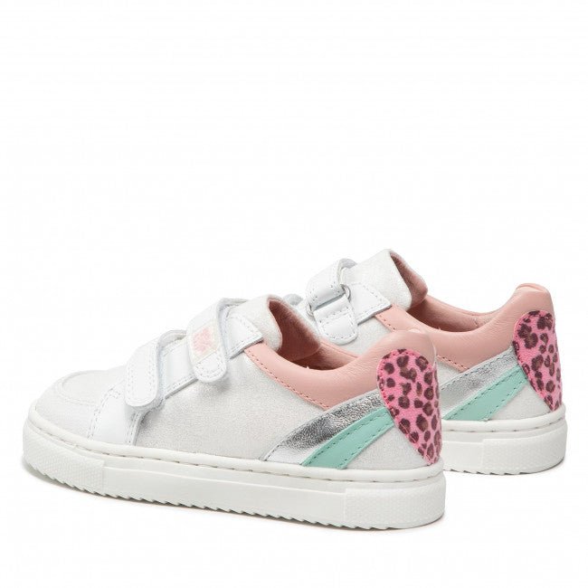 Garvalin - Lucky Runner - White/Pink Heart - Two Giraffes Children's Footwear