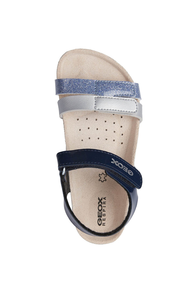 Geox - Adriel Girl Sandal - Navy/Silver - Two Giraffes Children's Footwear