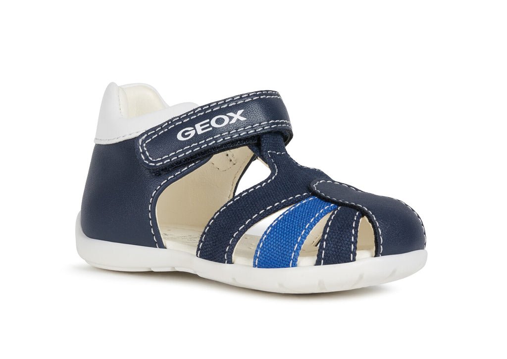 Geox - Elthan Baby Boy Sandal - Blue/White - Two Giraffes Children's Footwear