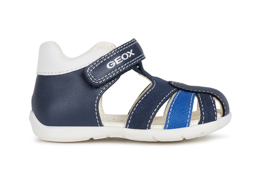 Geox - Elthan Baby Boy Sandal - Blue/White - Two Giraffes Children's Footwear