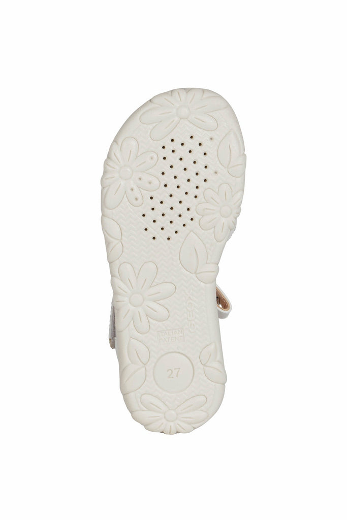 Geox - Haiti Girl Sandal - White/Silver - Two Giraffes Children's Footwear