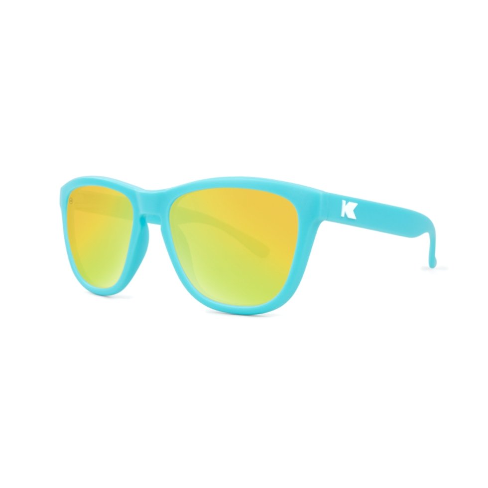 Knockaround Sunglasses - Kids Premiums - Polarized - Matte Blue/Yellow - Two Giraffes Children's Footwear