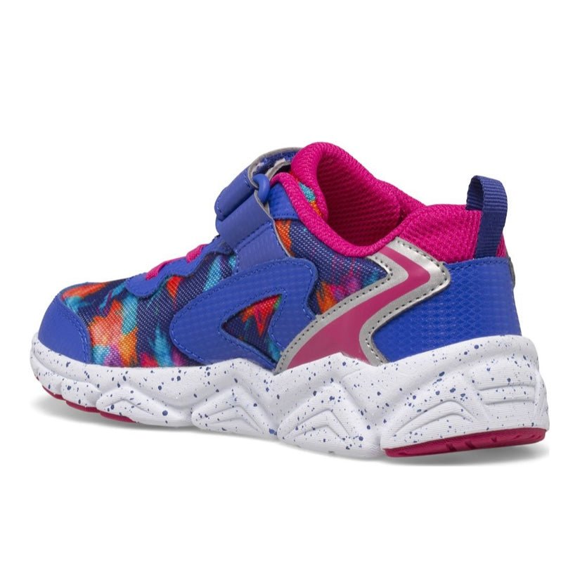 SAUCONY - Big Kid's Flash A/C 2.0 Sneaker, Blue/Pink - Two Giraffes Children's Footwear