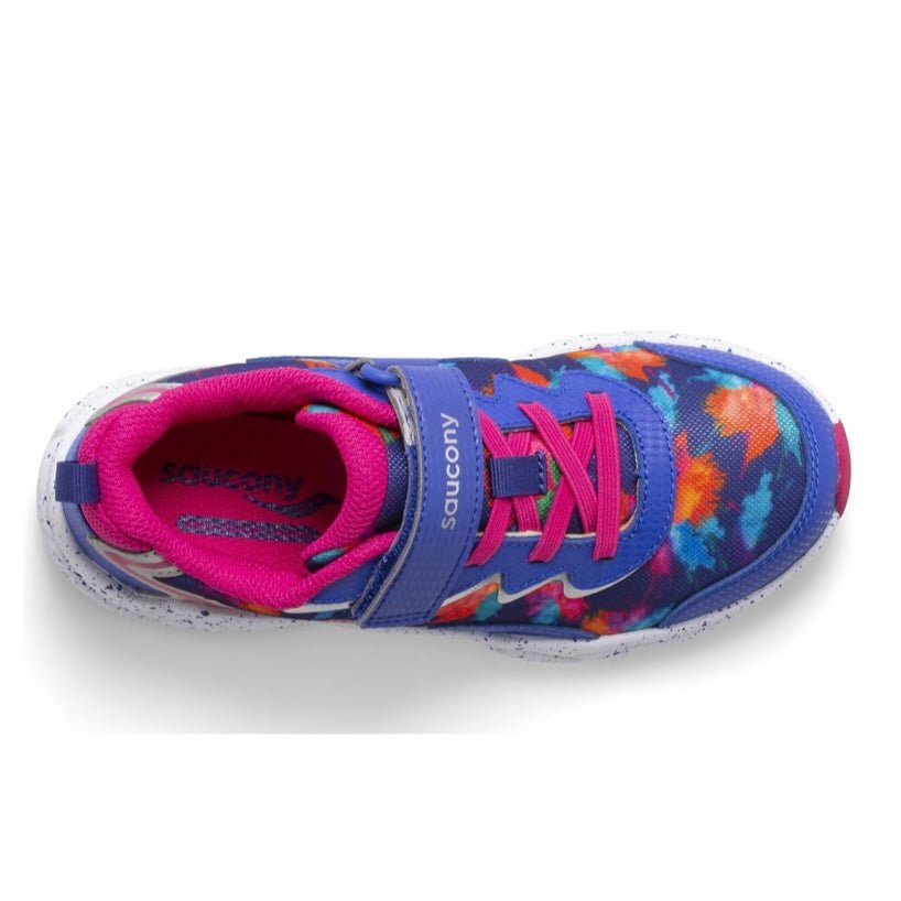 SAUCONY - Big Kid's Flash A/C 2.0 Sneaker, Blue/Pink - Two Giraffes Children's Footwear