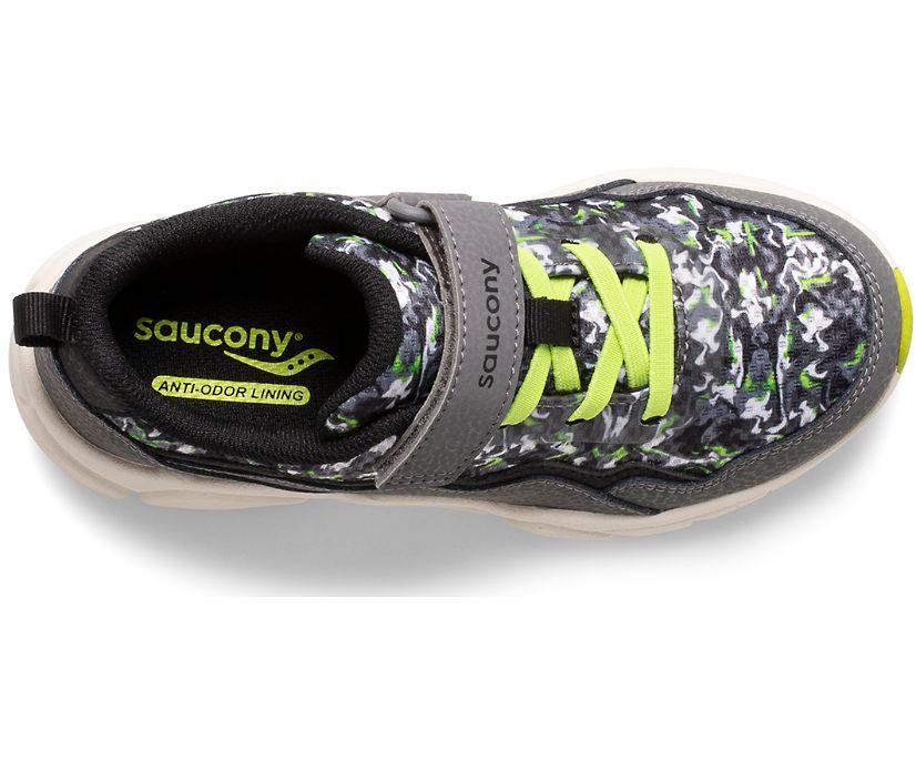 SAUCONY - Big Kid's Flash A/C 2.0 Sneaker, Grey Camo - Two Giraffes Children's Footwear