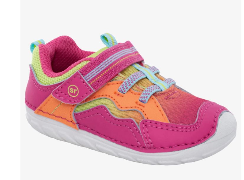 STRIDE RITE - Soft motion kylo sneaker pink/neon - Two Giraffes Children's Footwear