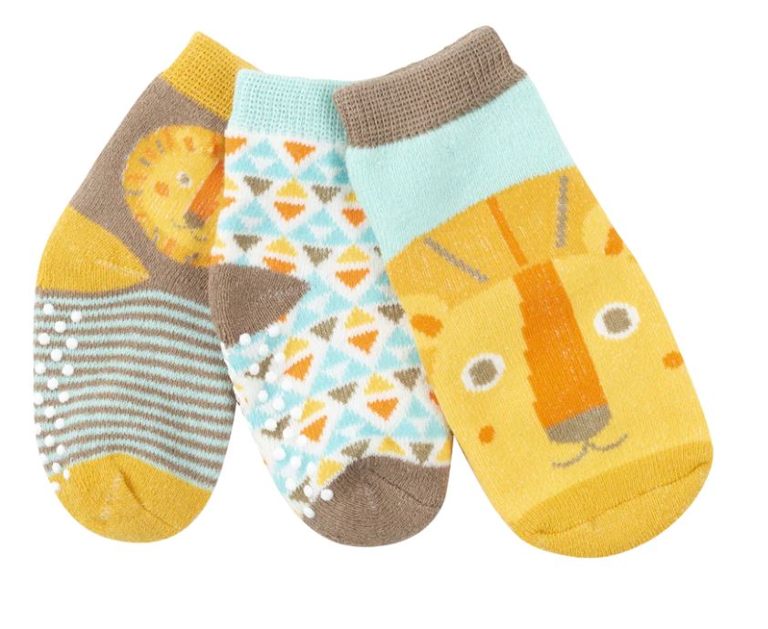 ZOOCCHINI - 3 piece Comfort Terry Socks Set - 0-24M - Two Giraffes Children's Footwear